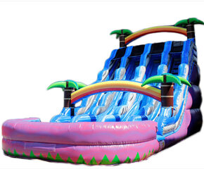 20ft Tropical Triple Lane Slide