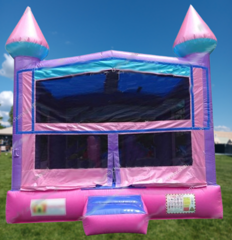 (A) Pink Module Castle Bounce House