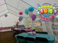 Tables, chairs, linens for sale