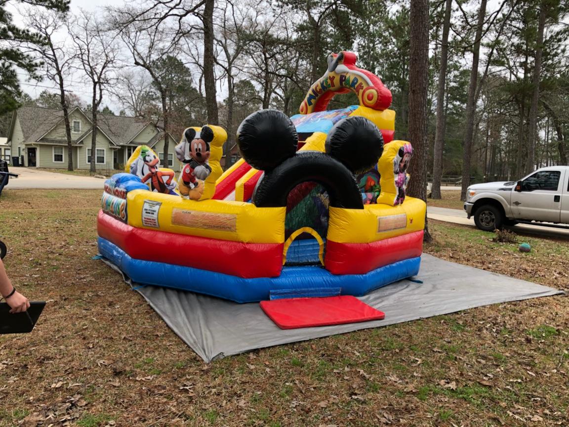 Mickey and Minnie Mouse bounce with slide - Party Rentals ...
