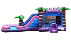 Oasis (Wet) Combo Bounce House with SlideRecommended for ages 5+ Space Needed: 36'L x 21'W x 18'H ​