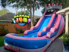 18' Ft. Princess Water Slide with poolRecommended for ages 6+ Space Needed: 40'L x 16'W x 24'H