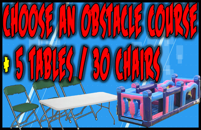 Return Customer Obstacle tables and chairs RES