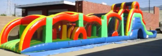 <h4 style='text-align: center;'><strong><span style='color: #0000ff;'>65 Foot Obstacle Course</span></strong></h4>