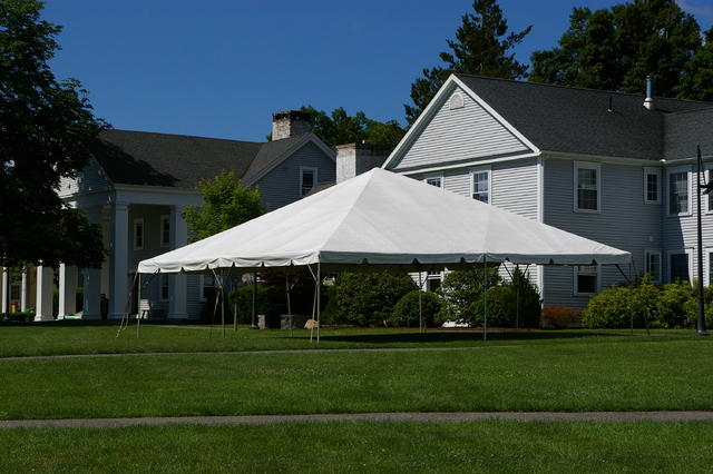 30ft X 30ft tent, 9 - 5ft round tables, 72 chairs