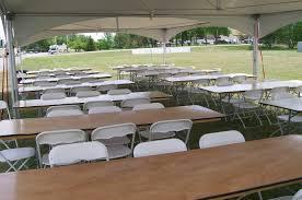 20ft X 20ft tent, 6-8ft banquet tables, and 50 chairs