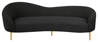 Tasha's Black Velvet Sofa