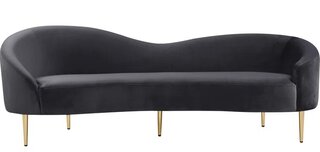 Tasha's Grey Velvet Sofa