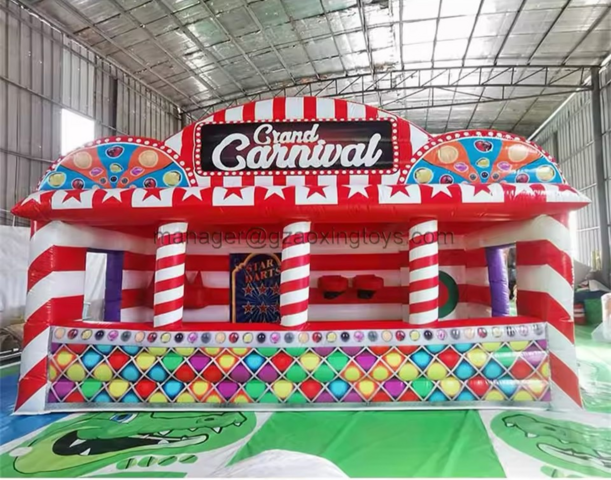 INFLATABLE CARNIVAL STAND WITH 4GAMES  OF YOUR CHOICETHAT COME WITH IT