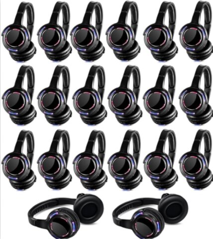 Silent Party LED Headphones (20 pair)