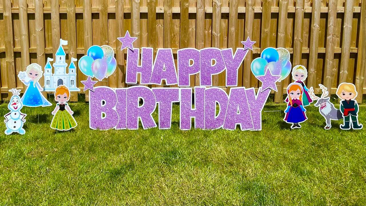 Happy Birthday Yard Sign Rental 