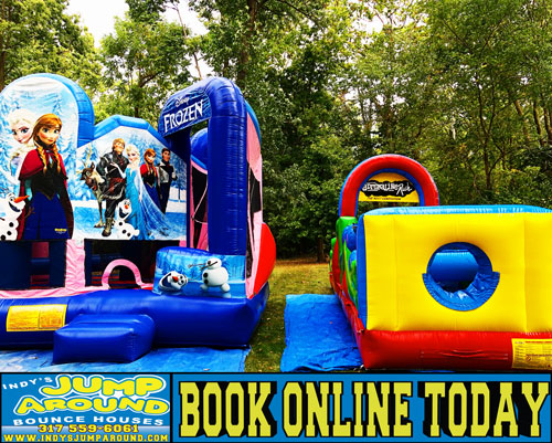 Frozen Bounce House Rental Indianapolis and Obstacle Course Rental