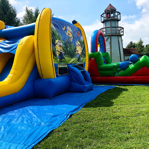 Minions Bounce house obstacle course rental