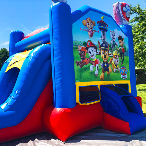 bounce house with slide