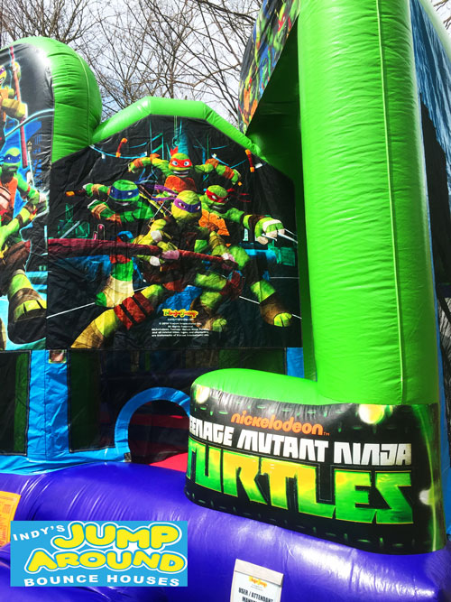 Ninja Turtles Bounce House Water Slide rental Indianapolis
