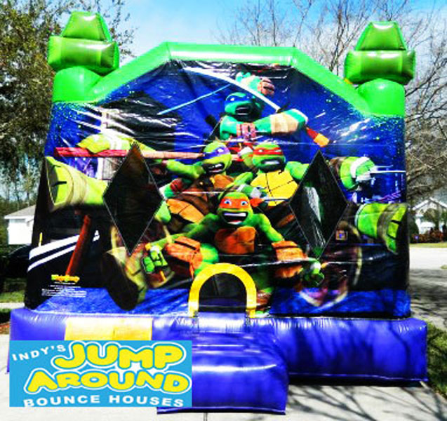 Ninja Turtles Bounce House with Slide rental Carmel 