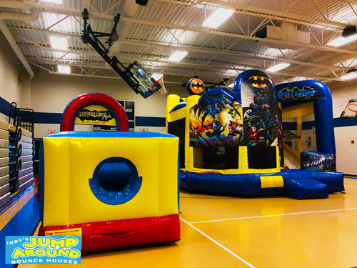 Obstacle Course and Batman Bounce house Rental Indianapolis 