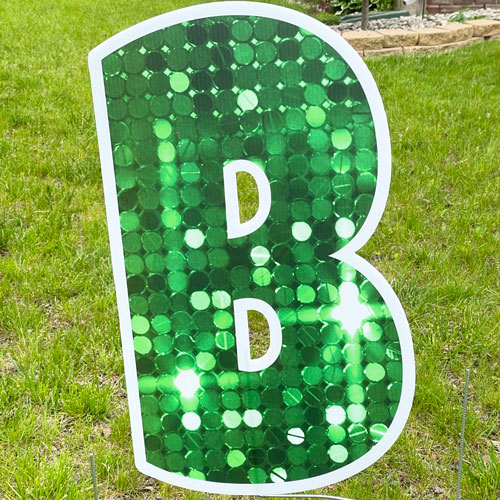 yard sign rentals letter B