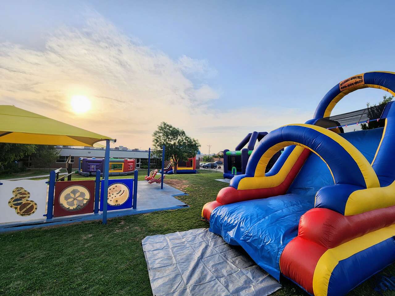 obstacle course in the sunset obstacle course in the sunset