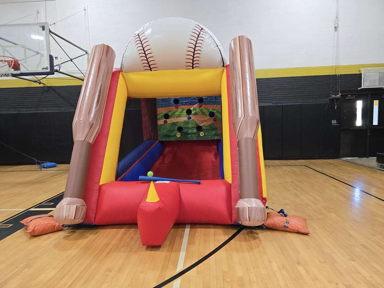 baseball themed bounce house