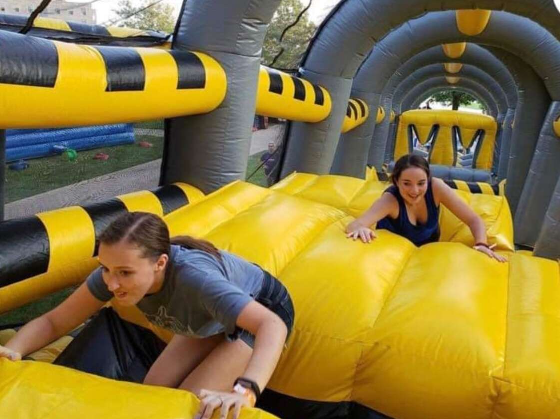 Kids having fun in a bounce house in Oklahoma City