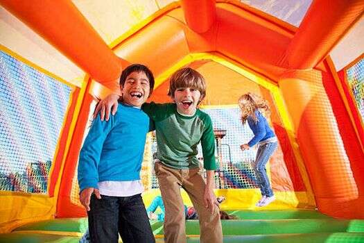 Bounce house party rental setup in Oklahoma