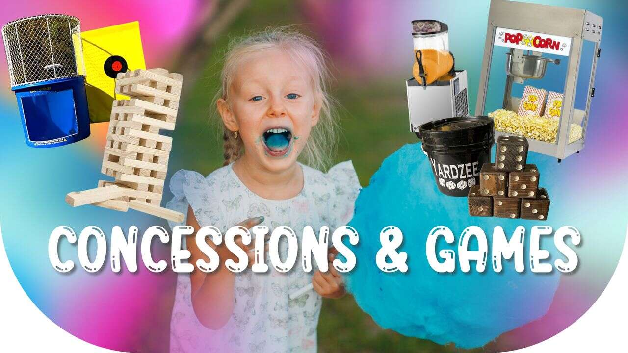 Concession and game rentals for OKC parties and events