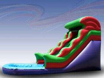 Rainbow water slide rental for OKC parties