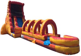 Screaming Volcano Water slide with slip and slide