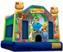 A Winnie the Pooh Inflatable bounce house