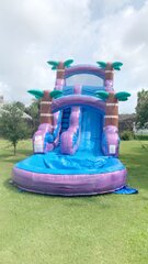 18' Purple Palms Water Slide