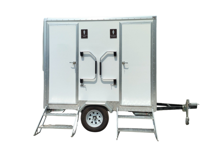 2 Stall Portable Bathroom Trailer