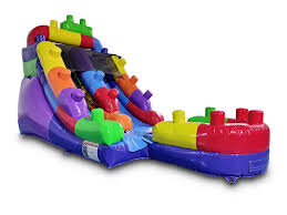 12' Blocks Inflatable Slide Wet/Dry