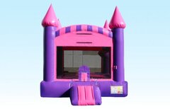 Pink & Purple Castle Bounce House B231