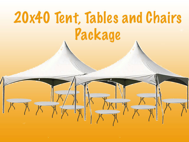 20 x 40 Tent Tables and Chairs Package