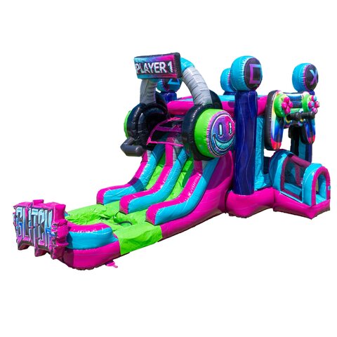 Glitch Gamer Bounce and Waterslide Combo