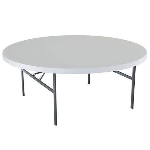 6ft Round Table - White