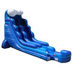 18' Blue Marble Wave Inflatable Water Slide