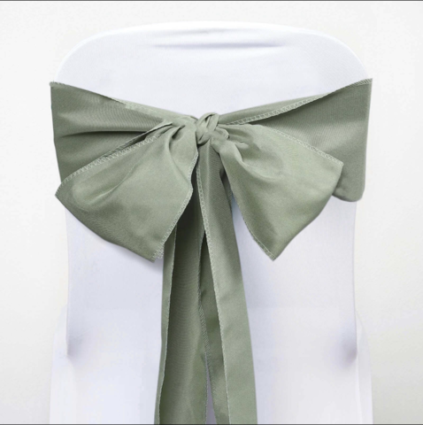 Polyester Chair Sash Dusty Sage Green