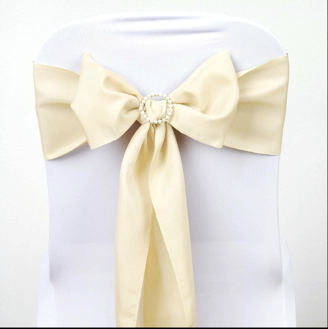 Polyester Chair Sash Beige