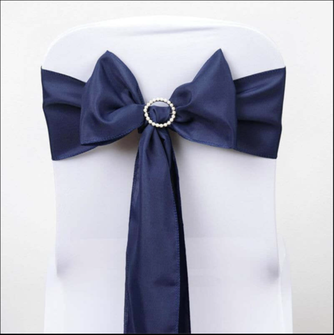 Polyester Chair Sash Navy Blue