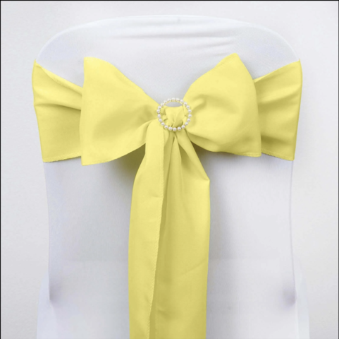 Polyester Chair Sash Yellow