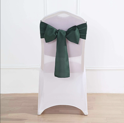 Polyester Chair Sash Hunter Emerald Green