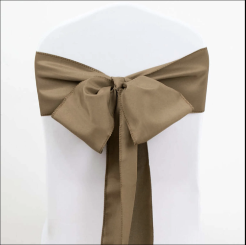 Polyester Chair Sash Taupe