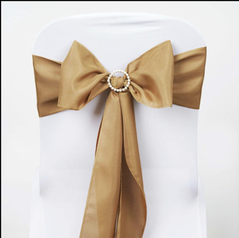 Polyester Chair Sash Gold