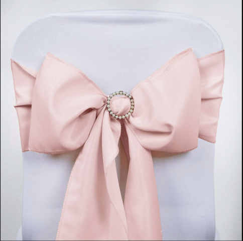 Polyester Chair Sash Blush