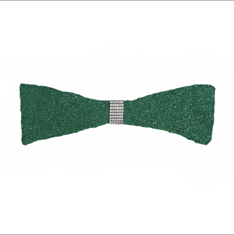 Metallic Shimmer Tinsel Spandex Chair Sash Hunter Emerald Green