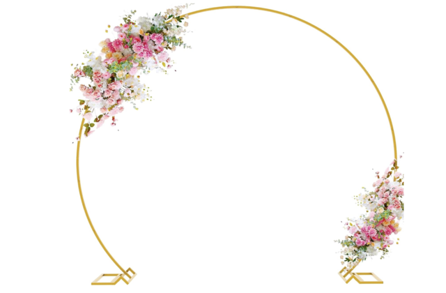 Gold Circle Round Wedding Arch Stand 