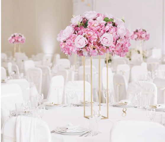 Fake Rose Flower Balls, for Centerpieces Pink 