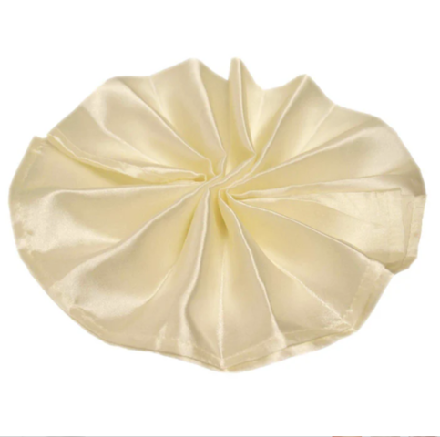 Satin Dinner Napkins Beige